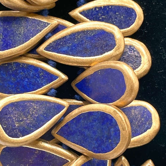 Rarities Carol Brodie African Lapis 2 Strand Statement Necklace RETIRED RARE - Picture 6 of 16